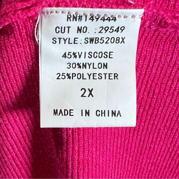 Siren Lily pink silver studded knit sweater top size 2X NWT - Picture 5 of 5
